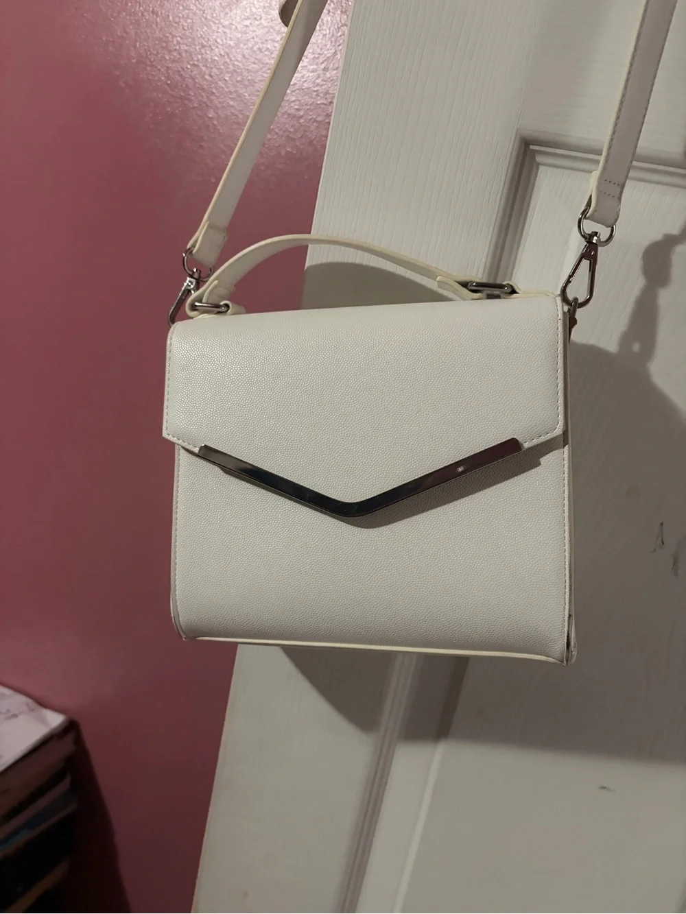 Faux Leather Convertible Crossbody handbag purse messenger style fashion bag Y2K